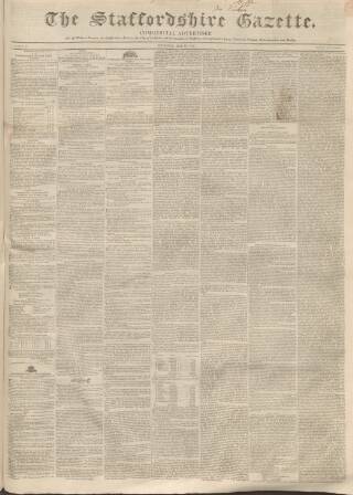 cover page of Staffordshire Gazette and County Standard published on May 13, 1841